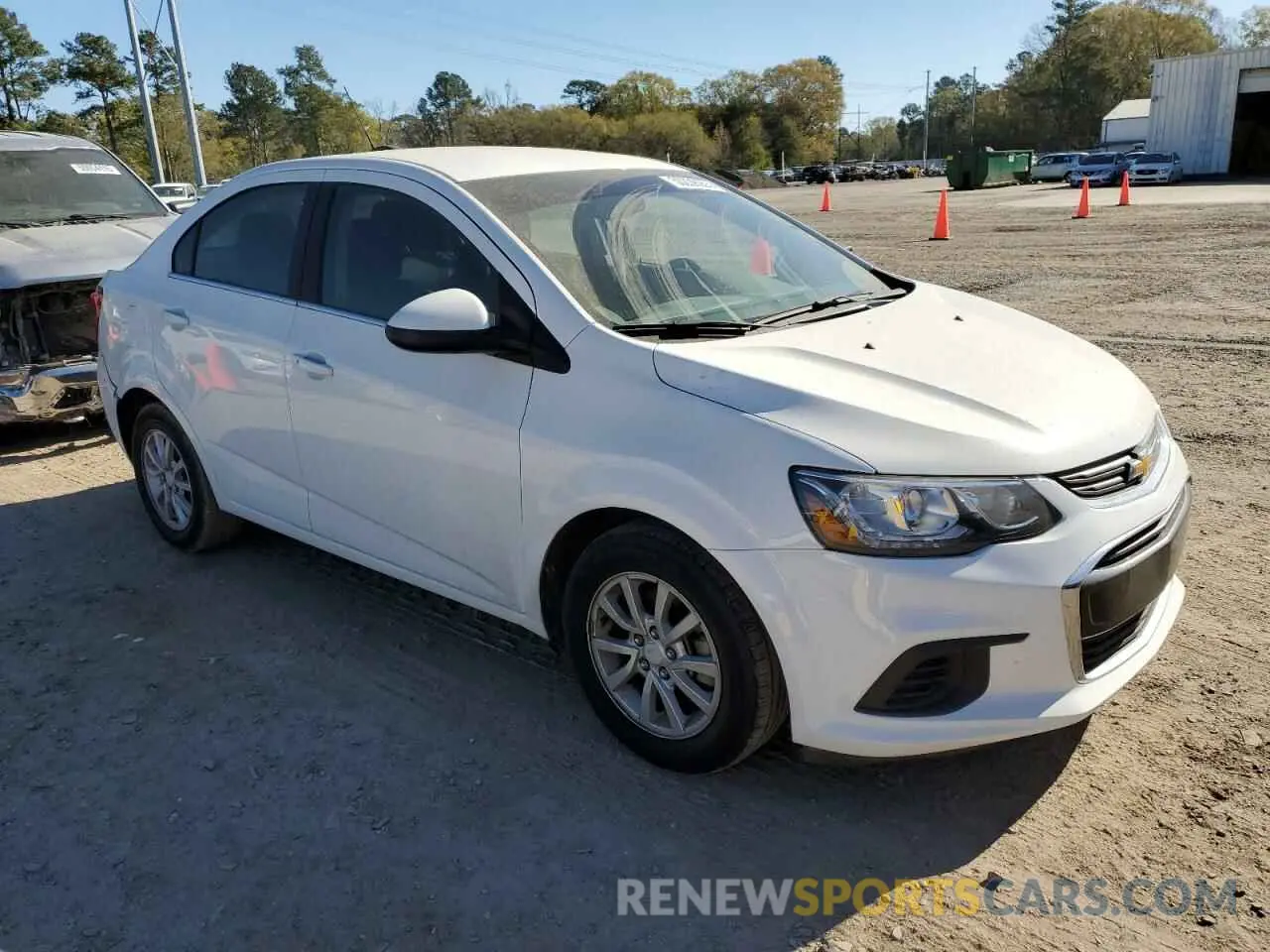4 fotografías del automóvil dañado 1G1JD5SB4K4111028 CHEVROLET SONIC 2019