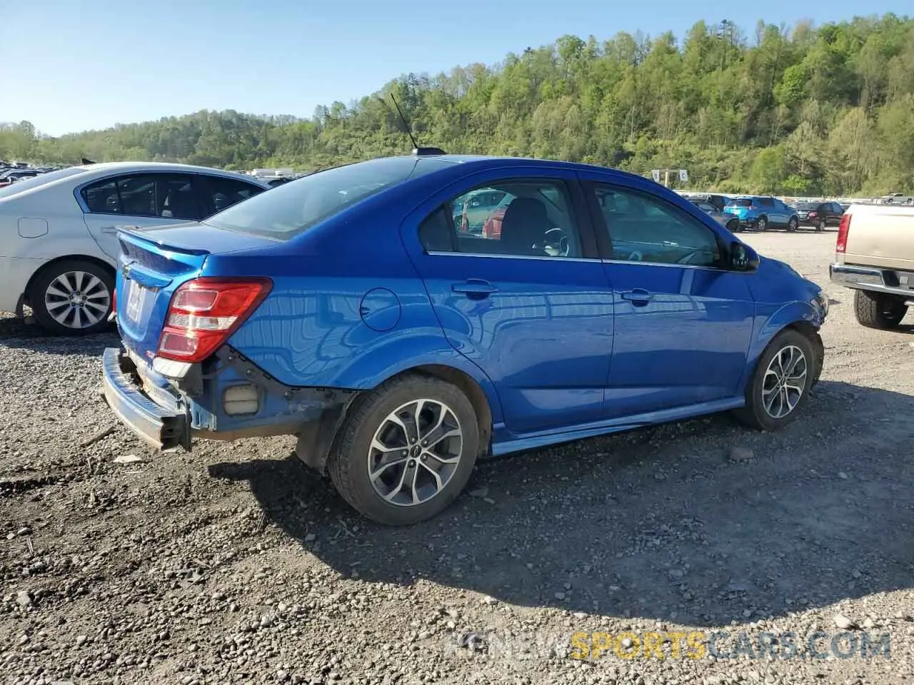 3 fotografías del automóvil dañado 1G1JD5SB8K4114692 CHEVROLET SONIC 2019