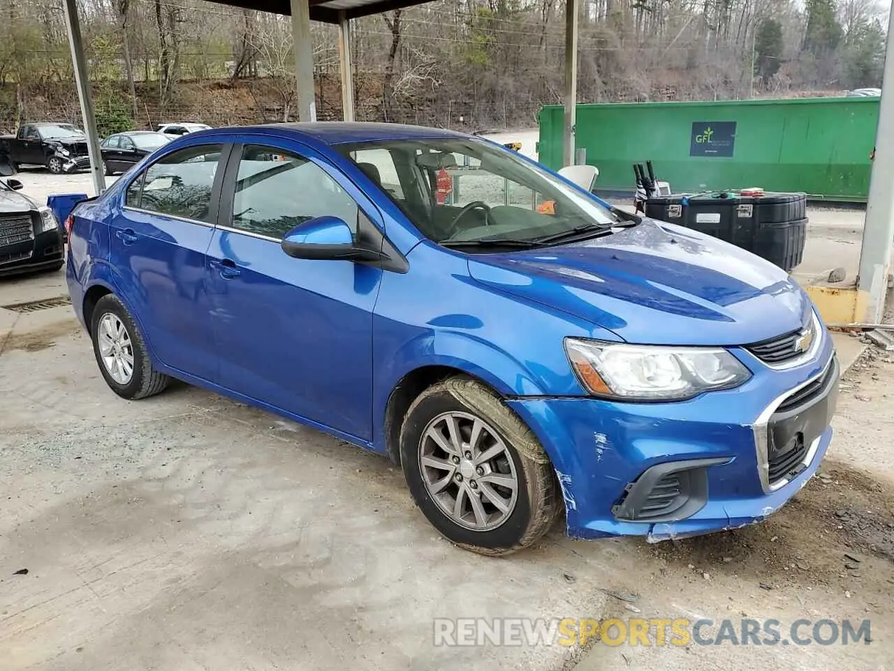 4 fotografías del automóvil dañado 1G1JD5SB9K4148706 CHEVROLET SONIC 2019