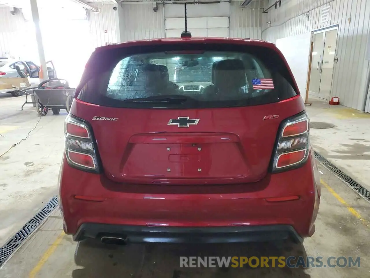 6 fotografías del automóvil dañado 1G1JD6SB8K4106291 CHEVROLET SONIC 2019