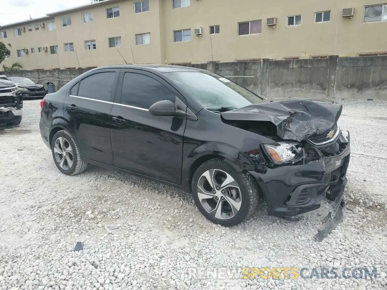4 fotografías del automóvil dañado 1G1JF5SB1K4122885 CHEVROLET SONIC 2019