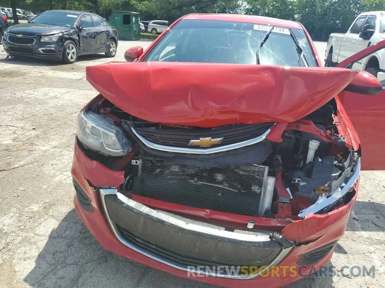 11 fotografías del automóvil dañado 1G1JD5SB8L4103807 CHEVROLET SONIC 2020