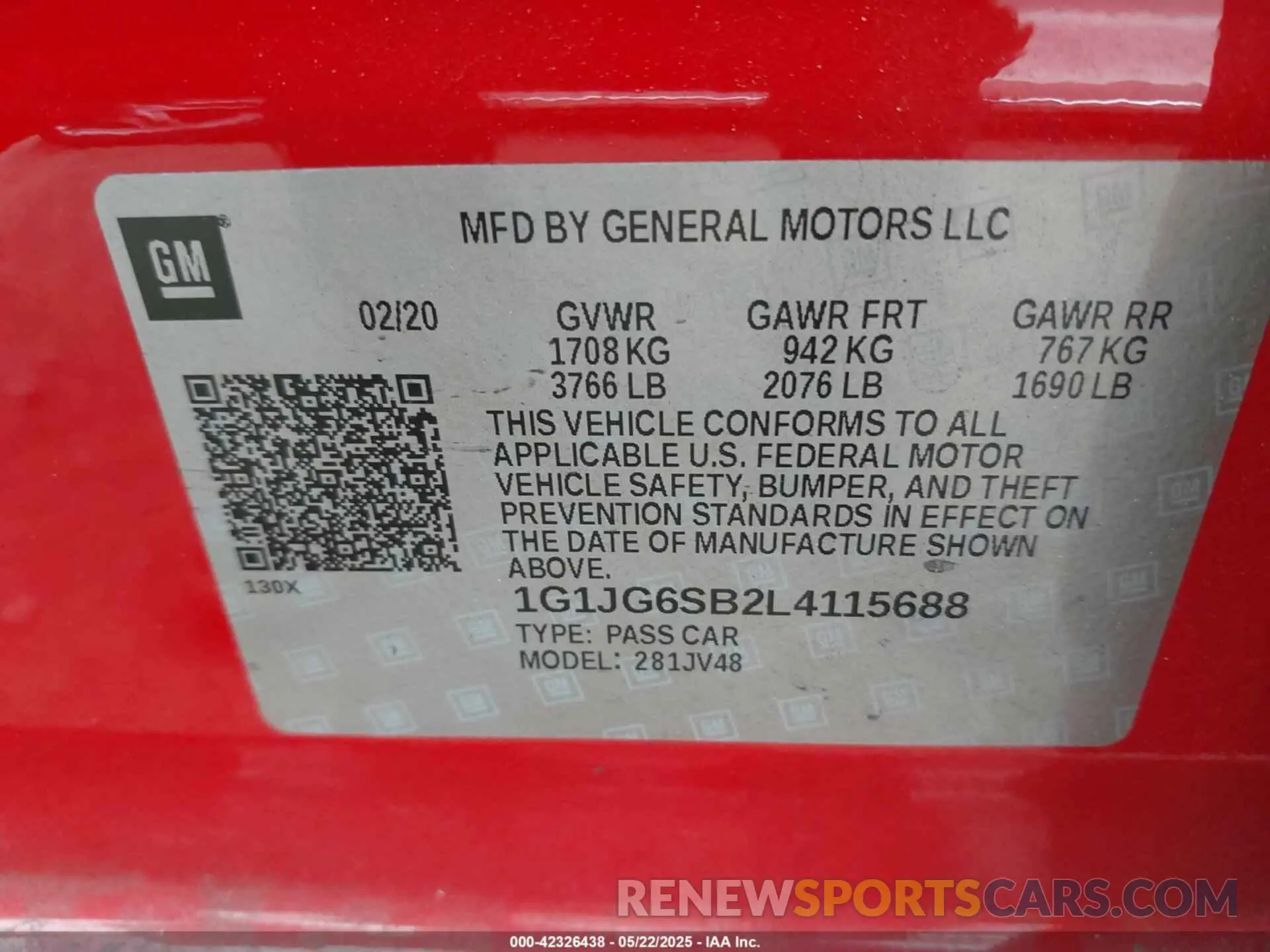 9 fotografías del automóvil dañado 1G1JG6SB2L4115688 CHEVROLET SONIC 2020