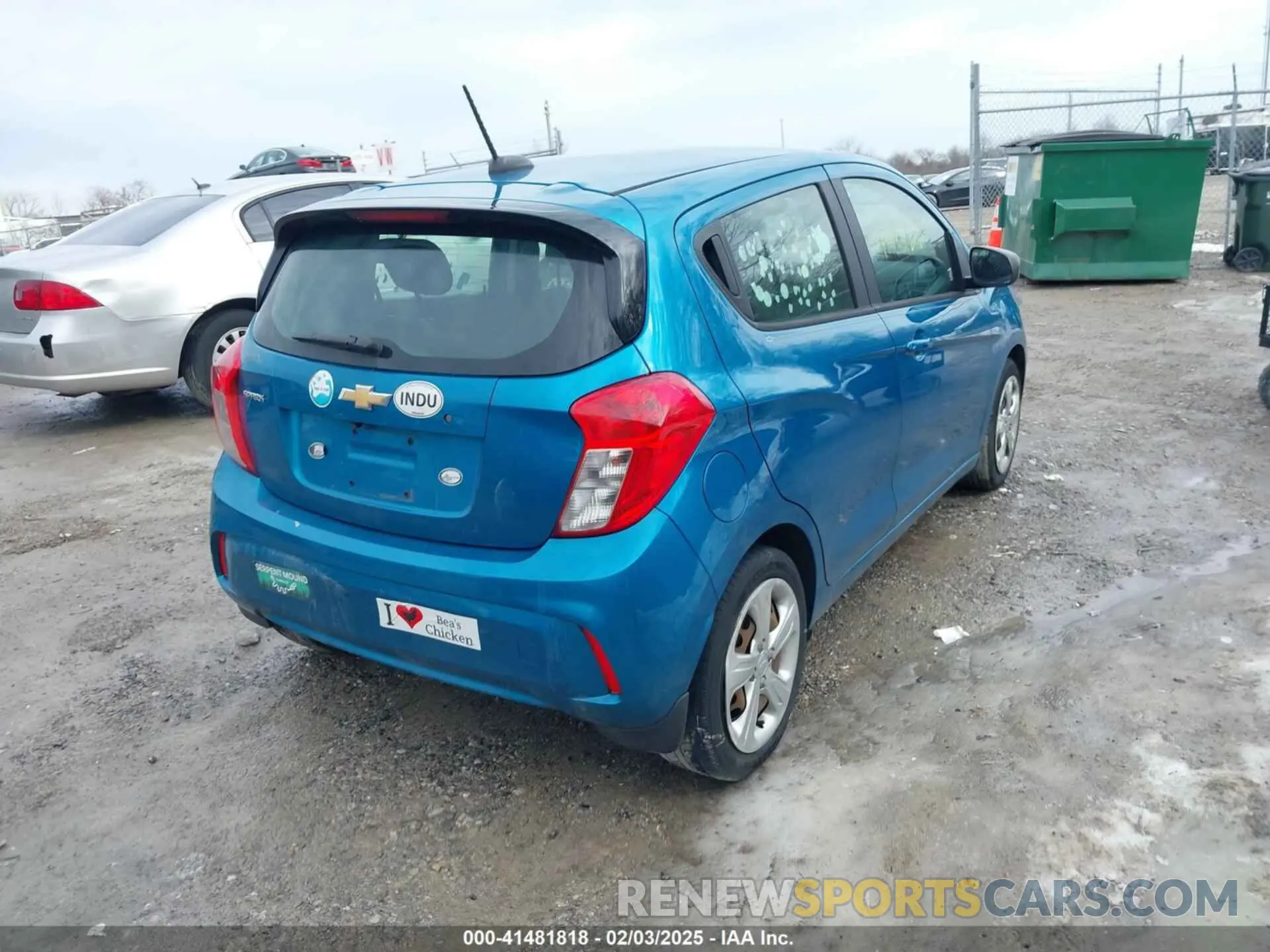 4 fotografías del automóvil dañado KL8CB6SA4KC706530 CHEVROLET SPARK 2019