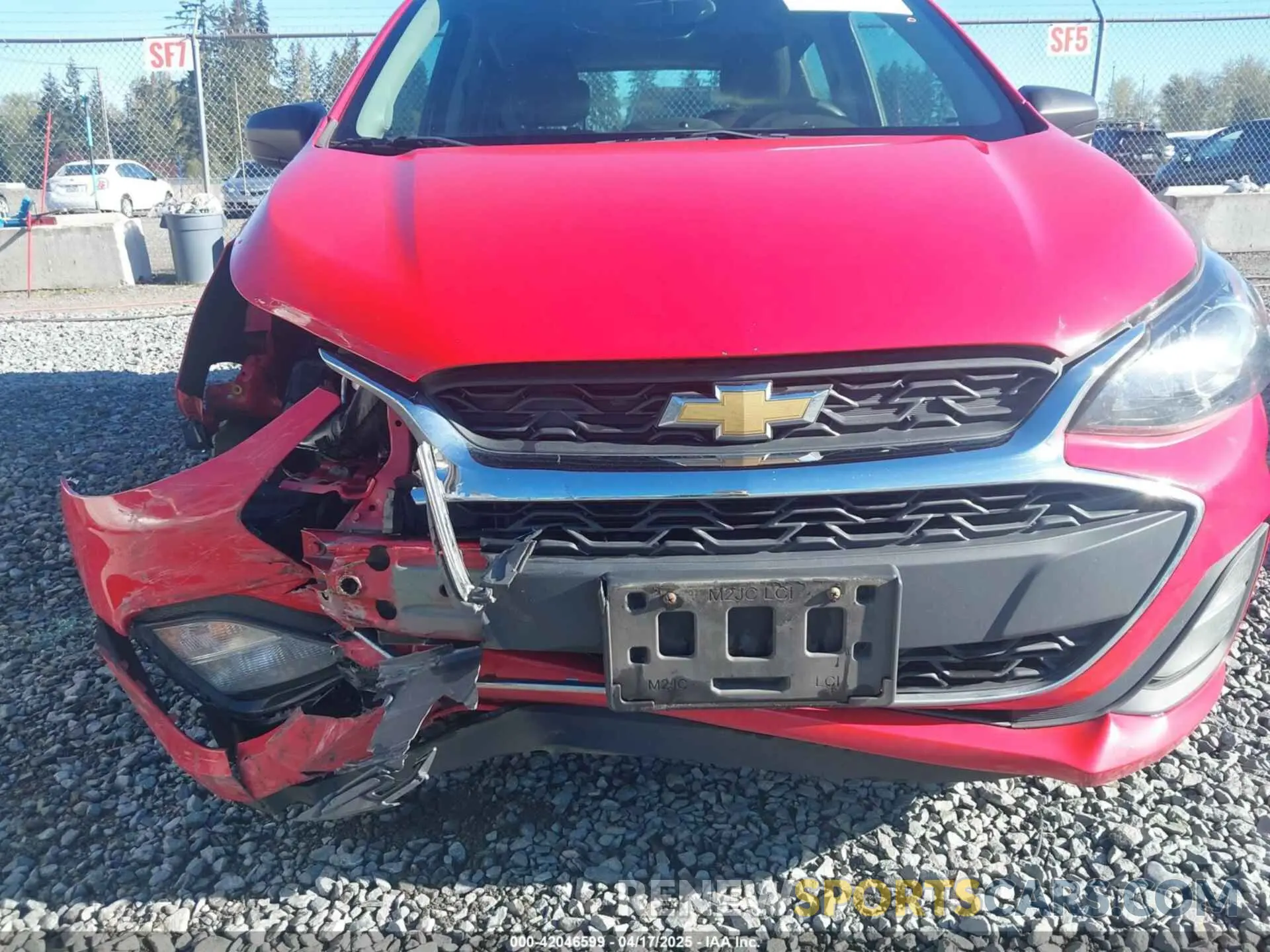 6 fotografías del automóvil dañado KL8CA6SA1LC432529 CHEVROLET SPARK 2020