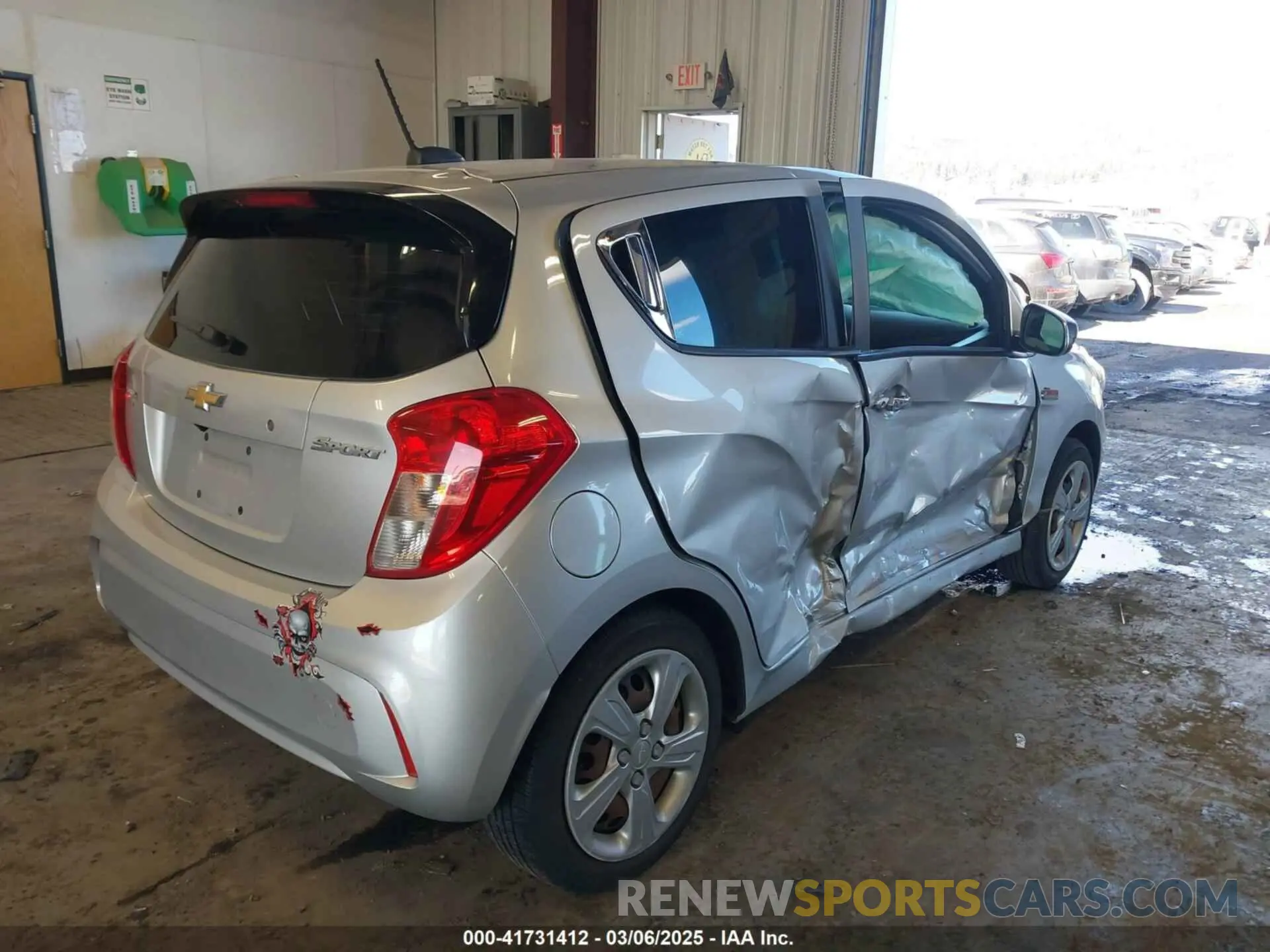 4 fotografías del automóvil dañado KL8CB6SA0LC419252 CHEVROLET SPARK 2020