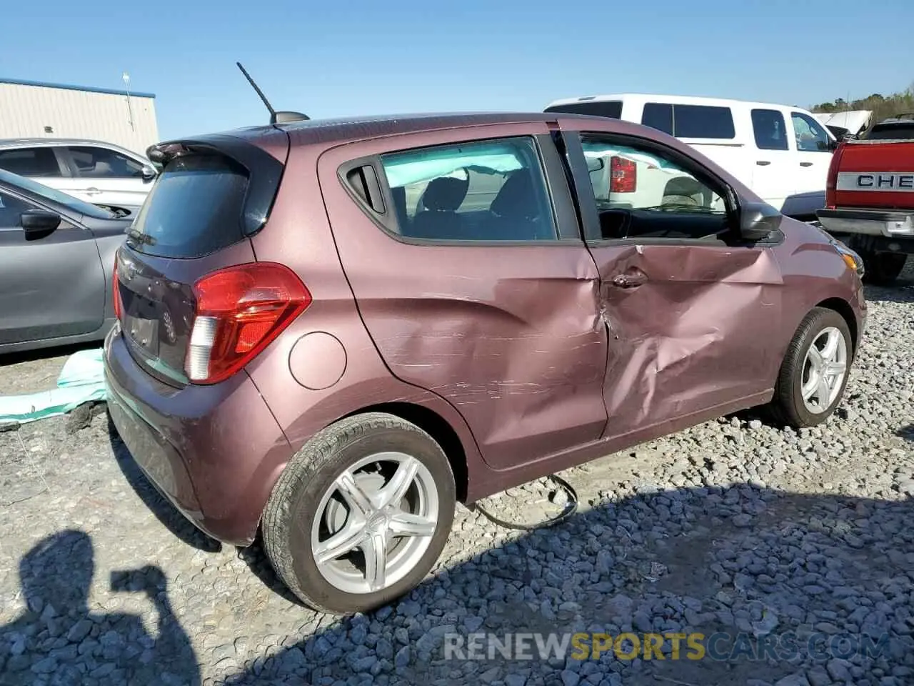 3 fotografías del automóvil dañado KL8CB6SA1LC400144 CHEVROLET SPARK 2020