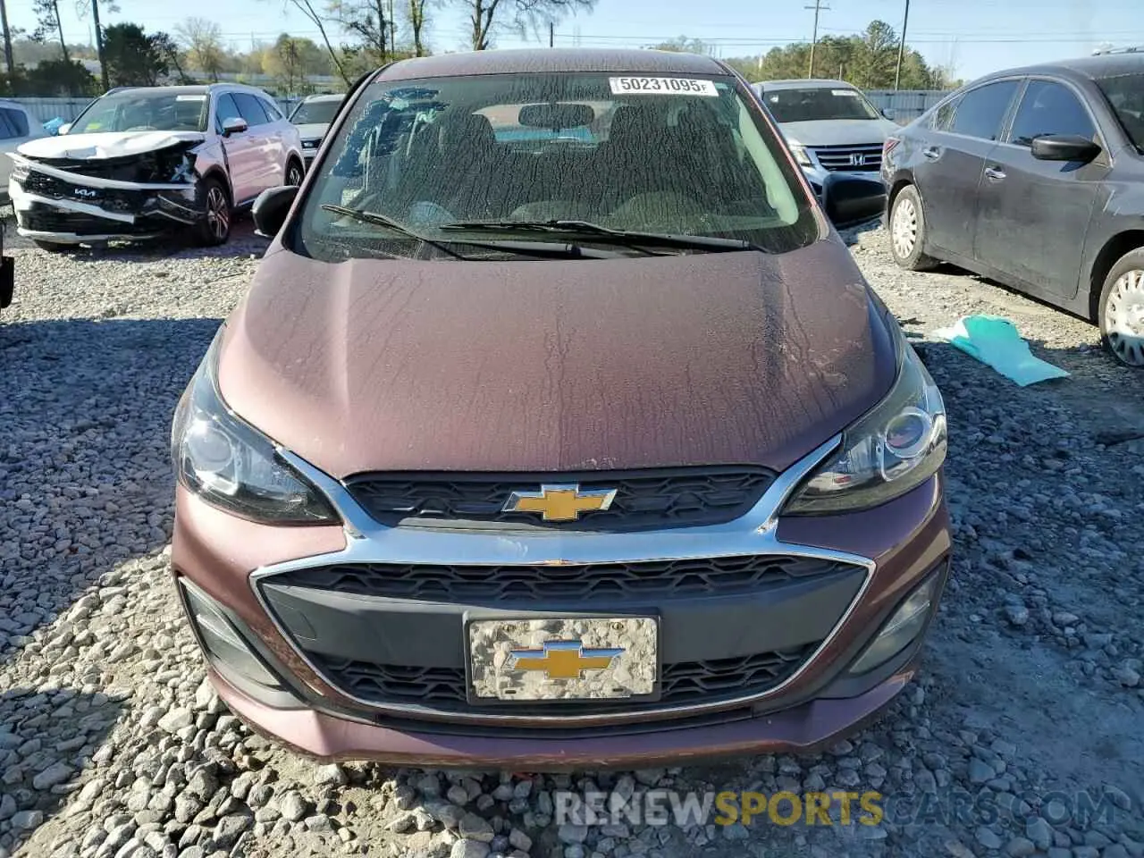 5 fotografías del automóvil dañado KL8CB6SA1LC400144 CHEVROLET SPARK 2020