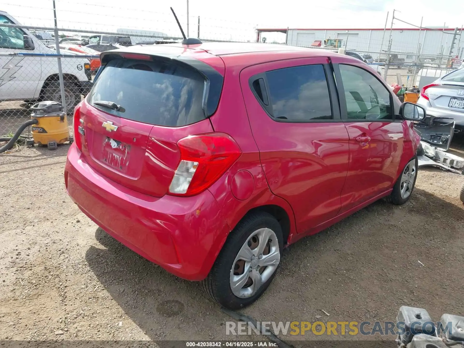 4 fotografías del automóvil dañado KL8CB6SA2LC424193 CHEVROLET SPARK 2020