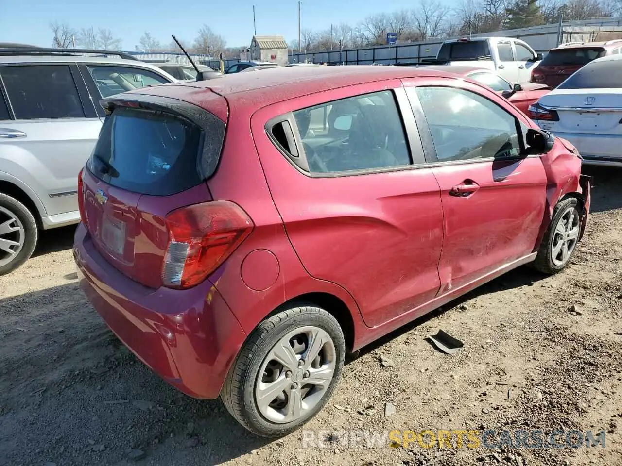 3 fotografías del automóvil dañado KL8CB6SA3LC473130 CHEVROLET SPARK 2020
