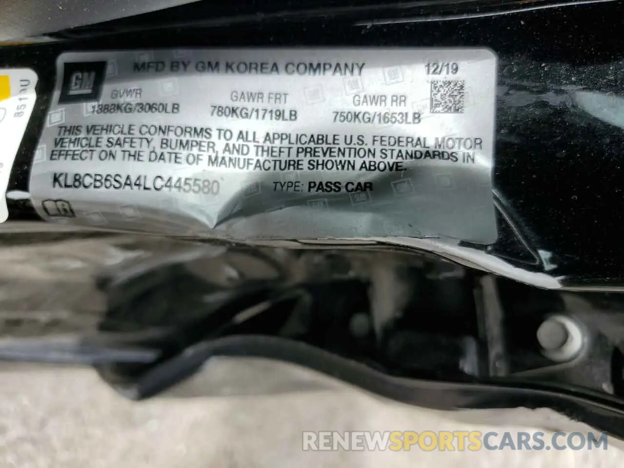 12 fotografías del automóvil dañado KL8CB6SA4LC445580 CHEVROLET SPARK 2020