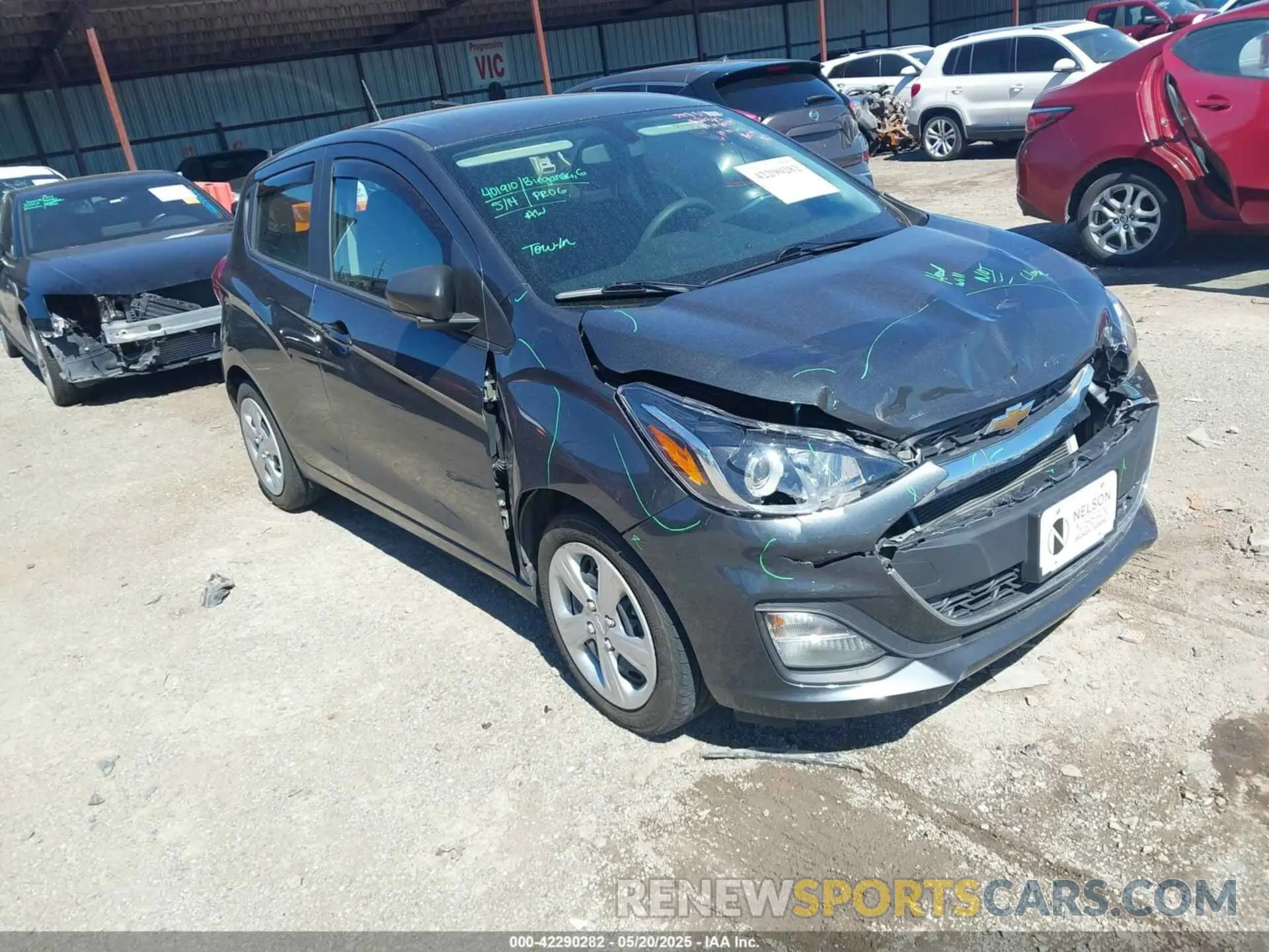1 fotografías del automóvil dañado KL8CB6SA5LC403791 CHEVROLET SPARK 2020