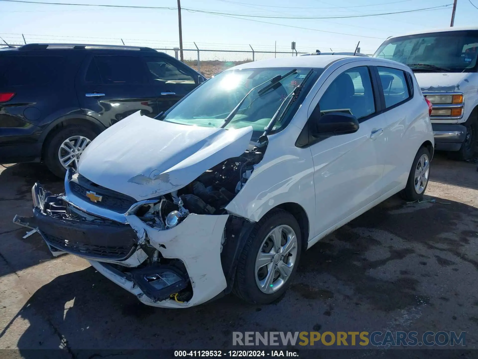 2 fotografías del automóvil dañado KL8CB6SA7LC454791 CHEVROLET SPARK 2020