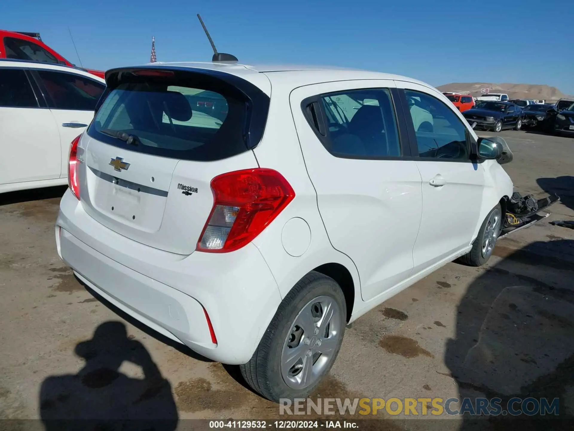 4 fotografías del automóvil dañado KL8CB6SA7LC454791 CHEVROLET SPARK 2020