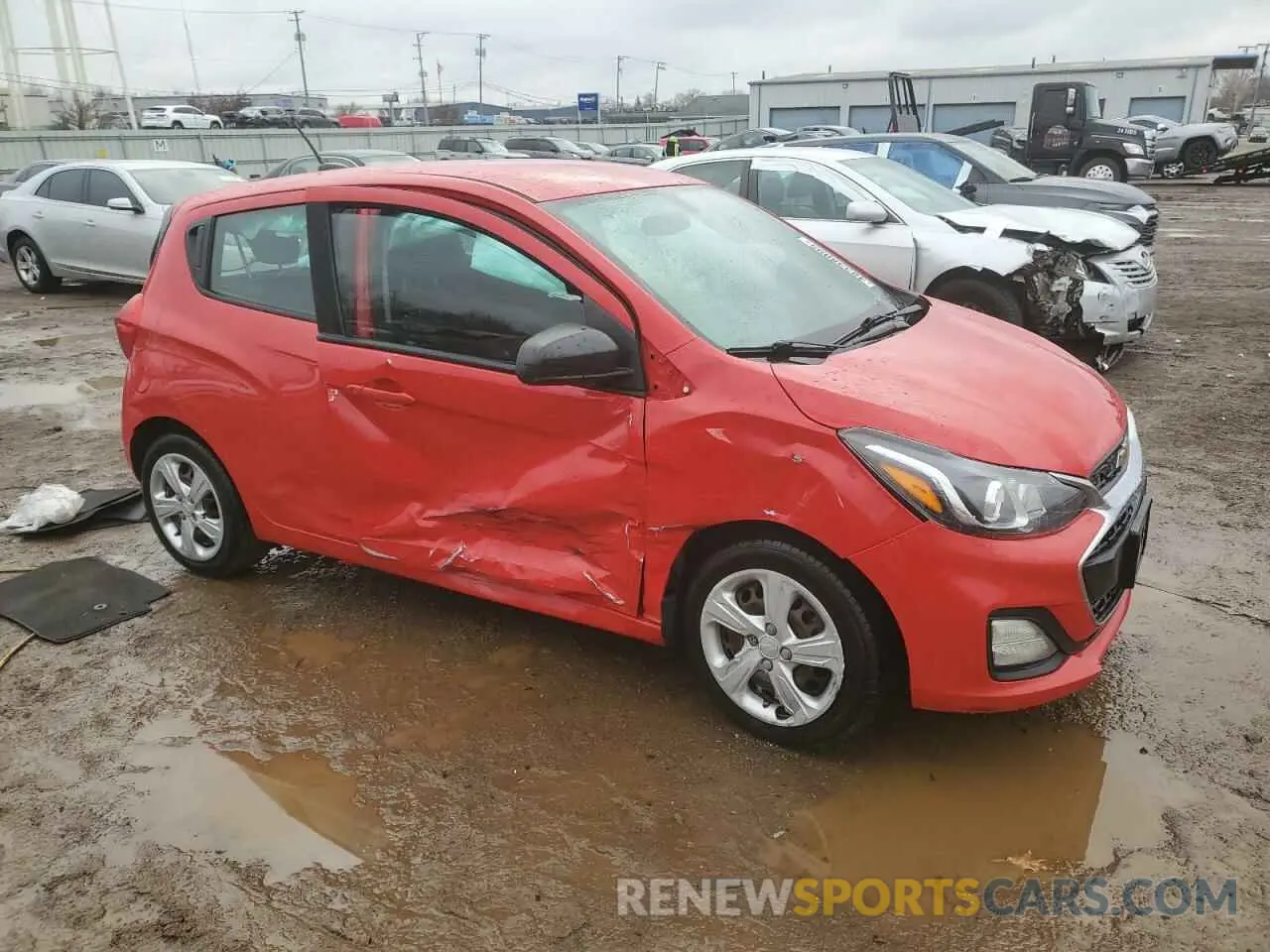 4 fotografías del automóvil dañado KL8CB6SA8LC400058 CHEVROLET SPARK 2020