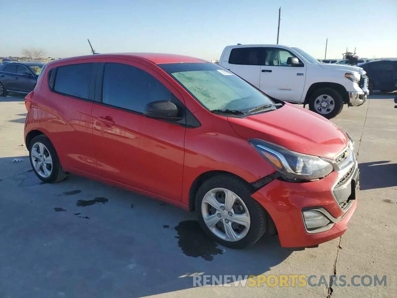 4 fotografías del automóvil dañado KL8CB6SA8LC414820 CHEVROLET SPARK 2020
