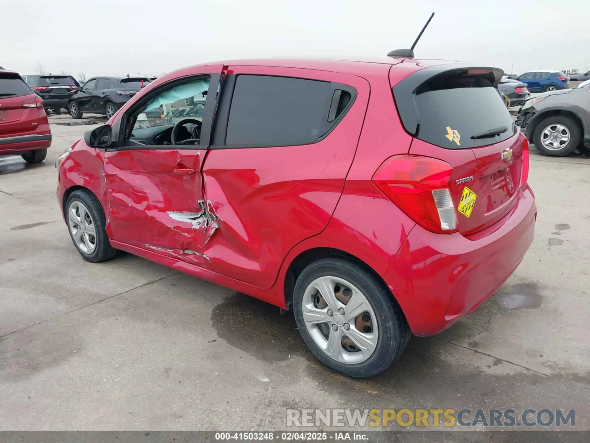 3 fotografías del automóvil dañado KL8CB6SA9LC414437 CHEVROLET SPARK 2020