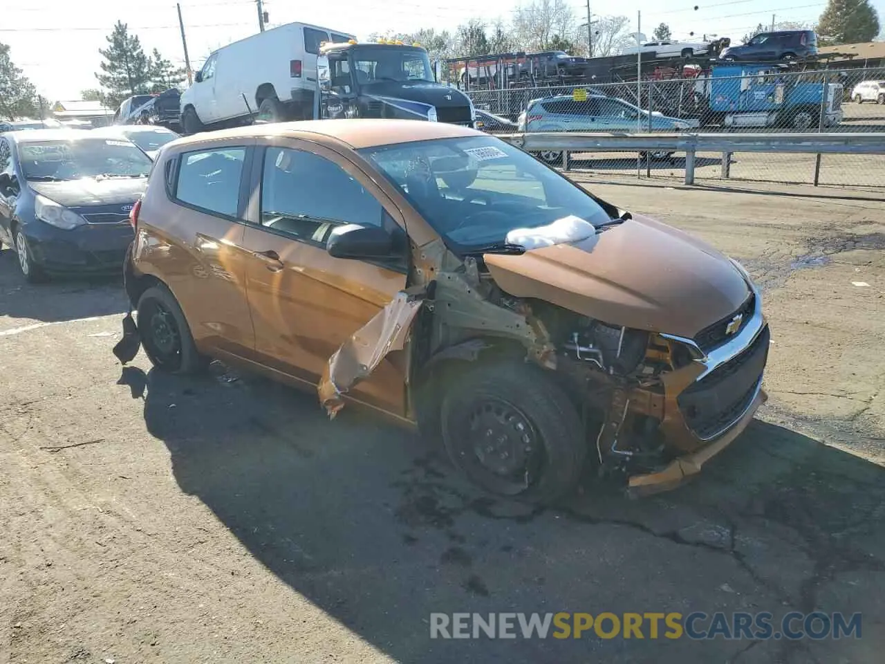 4 fotografías del automóvil dañado KL8CB6SAXLC444398 CHEVROLET SPARK 2020
