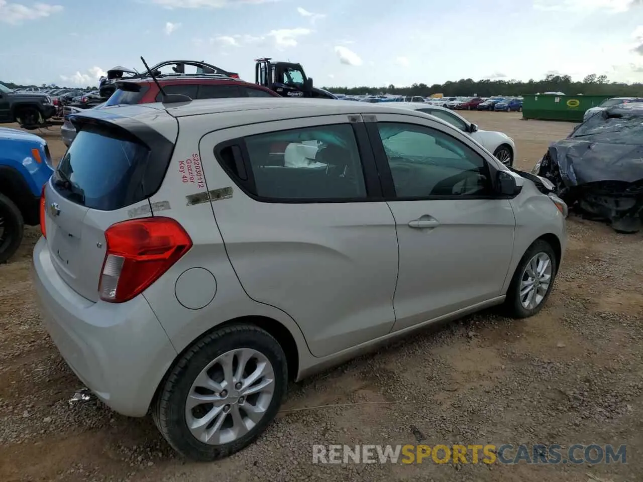 3 fotografías del automóvil dañado KL8CD6SA9LC439302 CHEVROLET SPARK 2020