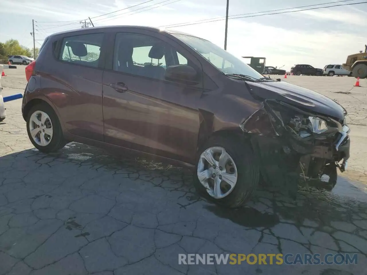 4 fotografías del automóvil dañado KL8CB6SA6MC700554 CHEVROLET SPARK 2021