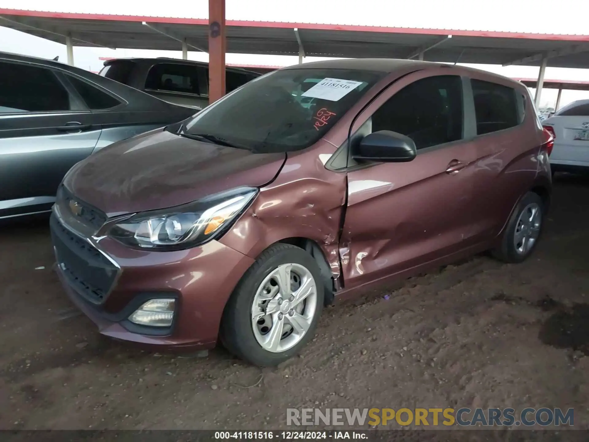 2 fotografías del automóvil dañado KL8CB6SA6MC709044 CHEVROLET SPARK 2021
