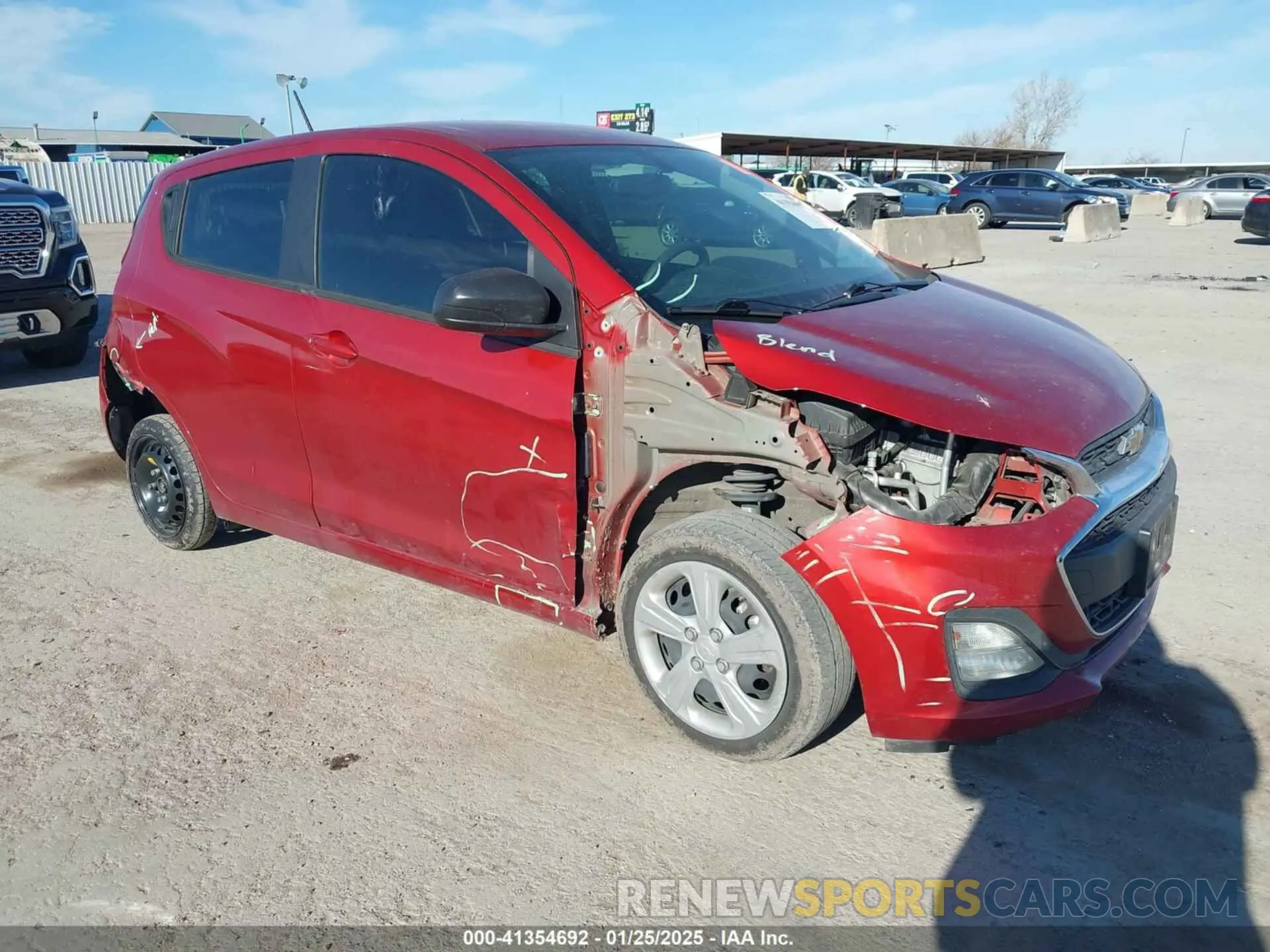 1 fotografías del automóvil dañado KL8CB6SA7MC712938 CHEVROLET SPARK 2021