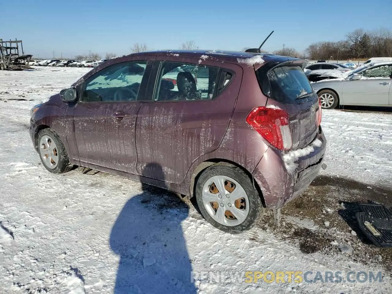 2 fotografías del automóvil dañado KL8CB6SA7MC713071 CHEVROLET SPARK 2021