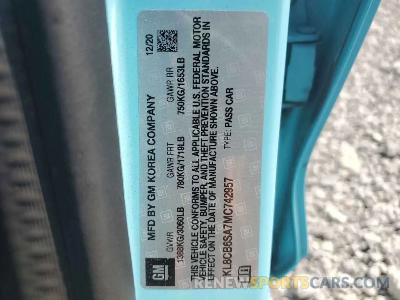 13 fotografías del automóvil dañado KL8CB6SA7MC742957 CHEVROLET SPARK 2021