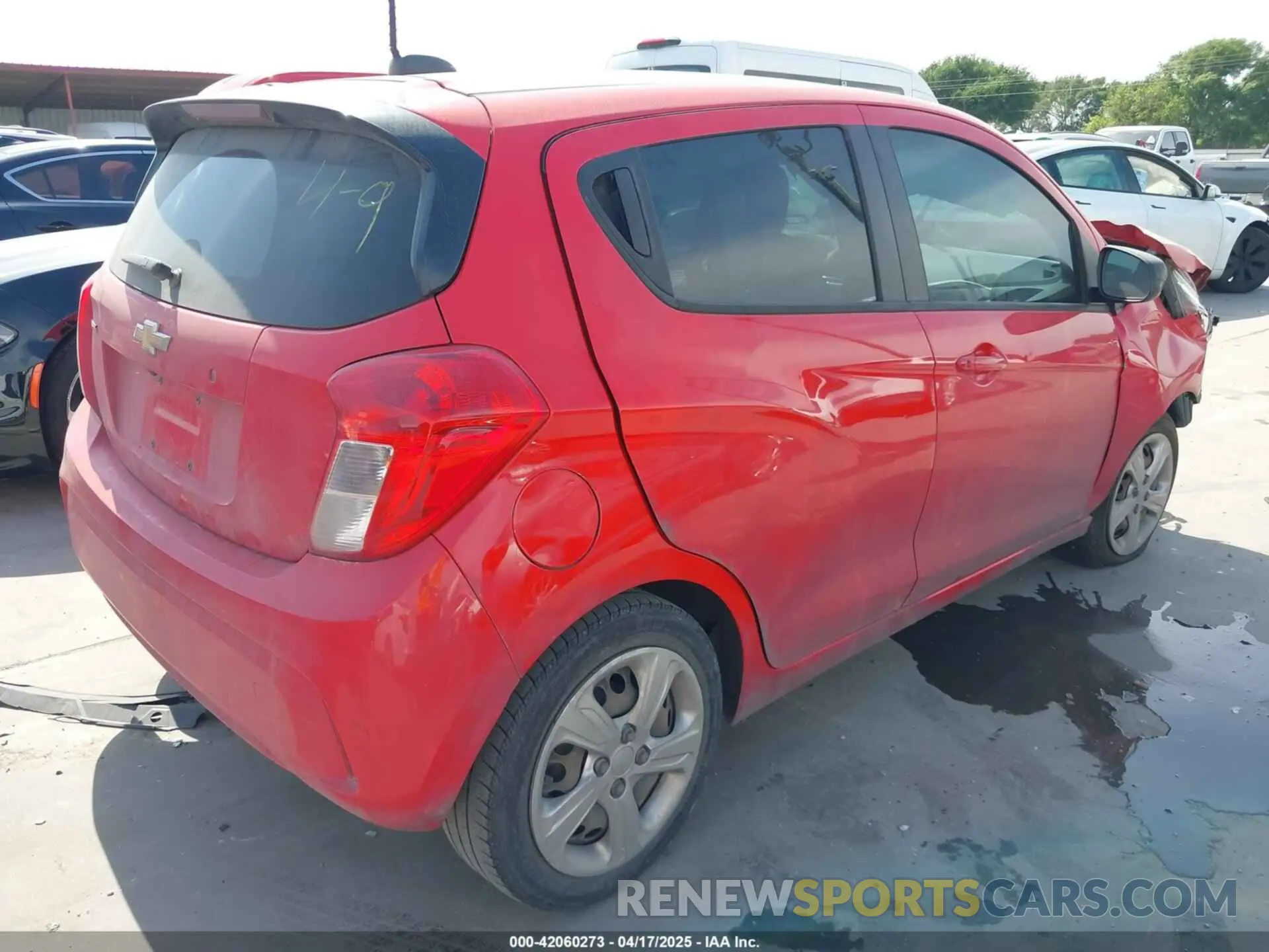 4 fotografías del automóvil dañado KL8CB6SA8MC739274 CHEVROLET SPARK 2021