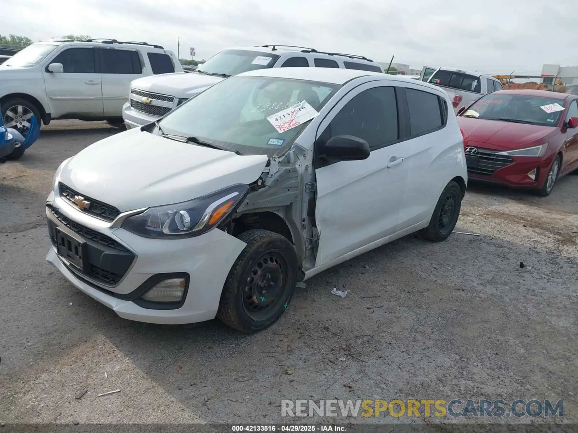 2 fotografías del automóvil dañado KL8CB6SAXMC715610 CHEVROLET SPARK 2021
