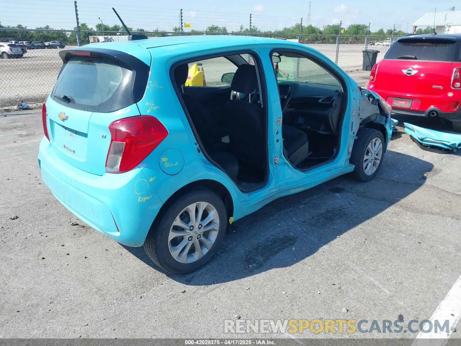 4 fotografías del automóvil dañado KL8CD6SA0MC715285 CHEVROLET SPARK 2021
