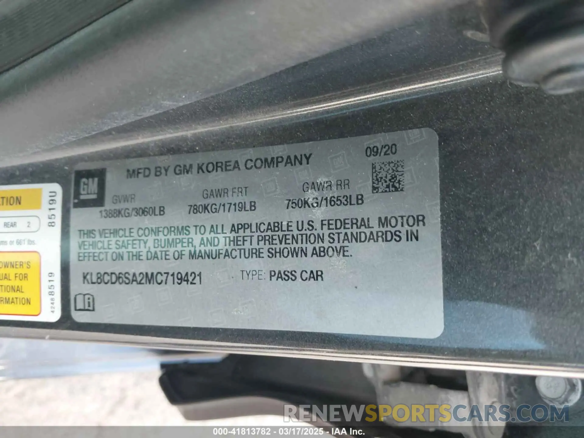 9 fotografías del automóvil dañado KL8CD6SA2MC719421 CHEVROLET SPARK 2021