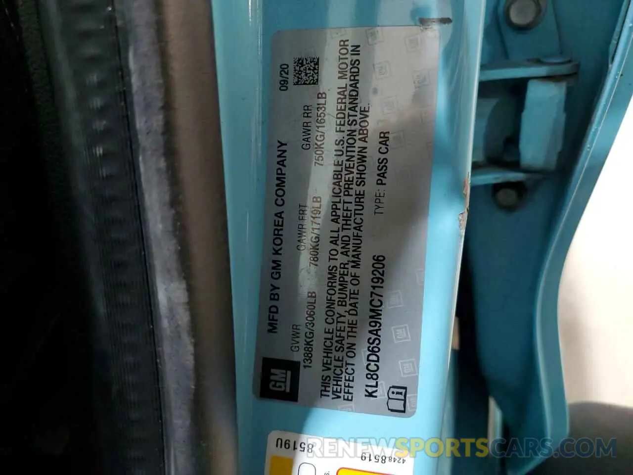 12 fotografías del automóvil dañado KL8CD6SA9MC719206 CHEVROLET SPARK 2021