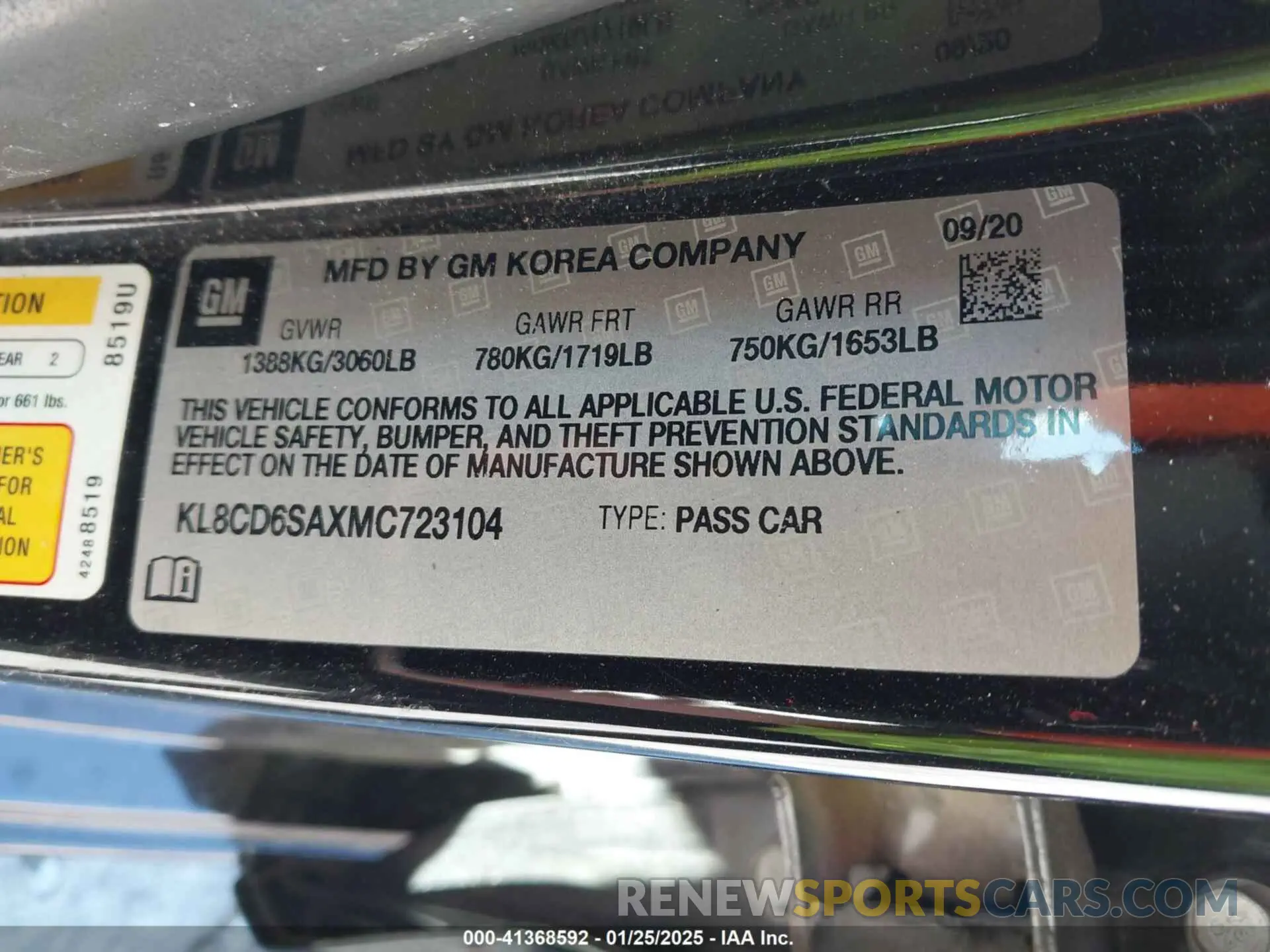 9 fotografías del automóvil dañado KL8CD6SAXMC723104 CHEVROLET SPARK 2021