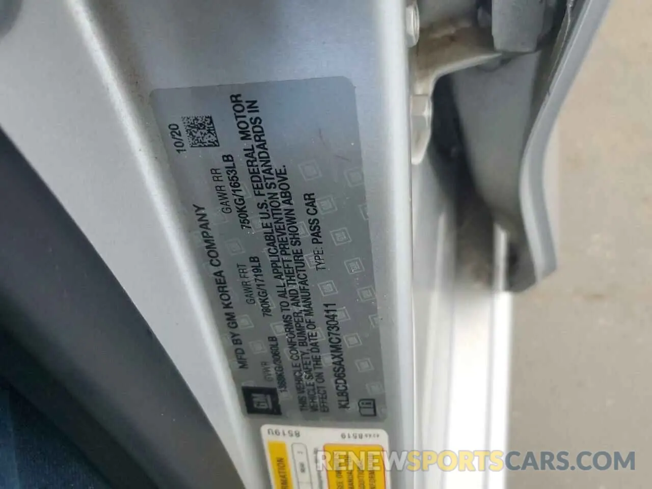 12 fotografías del automóvil dañado KL8CD6SAXMC730411 CHEVROLET SPARK 2021
