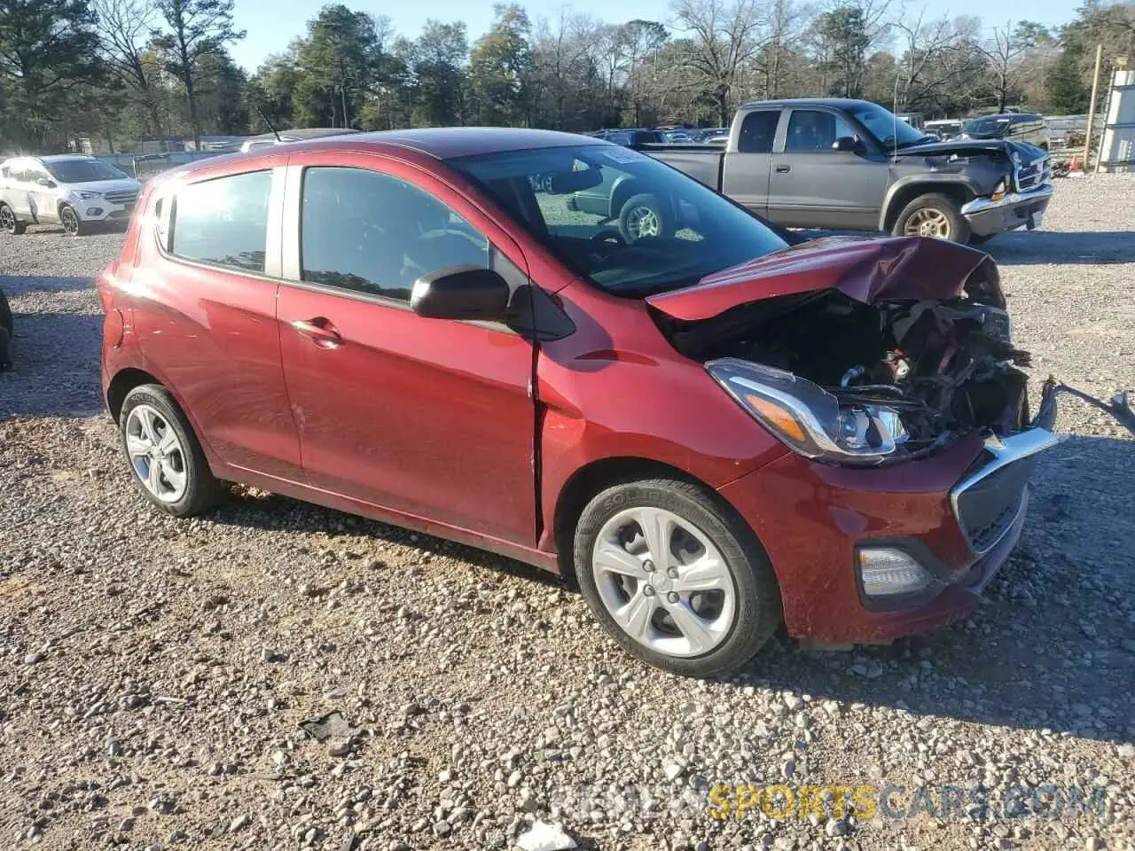 4 fotografías del automóvil dañado KL8CB6SA0NC026354 CHEVROLET SPARK 2022