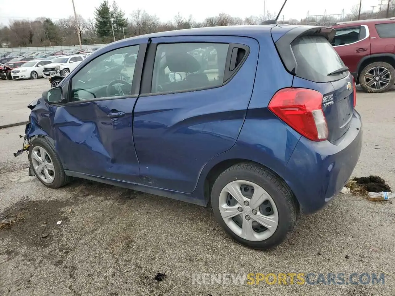 2 fotografías del automóvil dañado KL8CB6SA3NC032214 CHEVROLET SPARK 2022