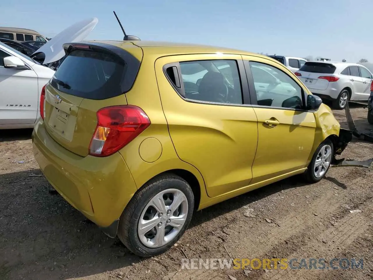 3 fotografías del automóvil dañado KL8CB6SA9NC027776 CHEVROLET SPARK 2022