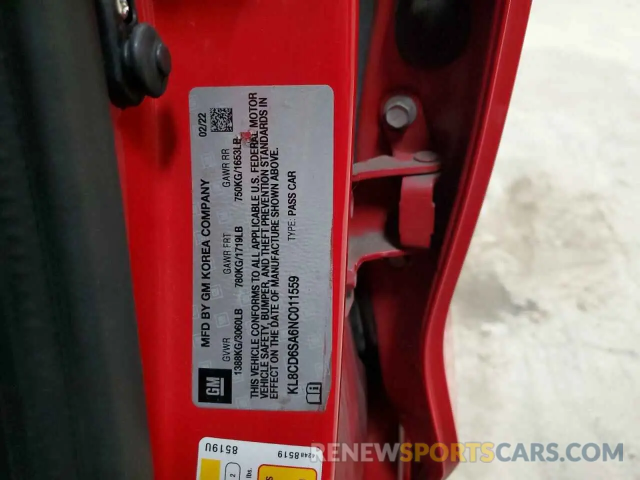 12 fotografías del automóvil dañado KL8CD6SA6NC011559 CHEVROLET SPARK 2022