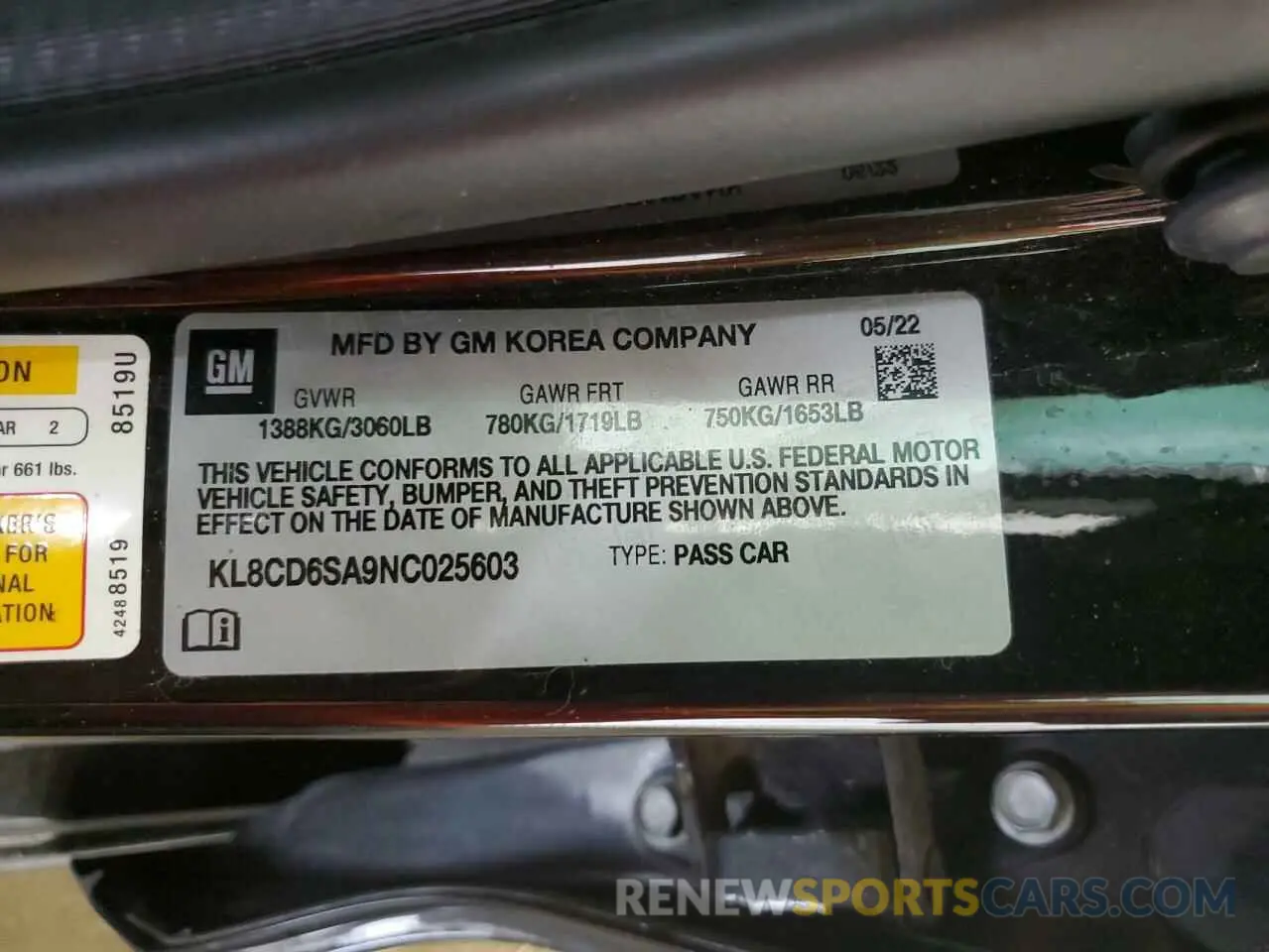 13 fotografías del automóvil dañado KL8CD6SA9NC025603 CHEVROLET SPARK 2022