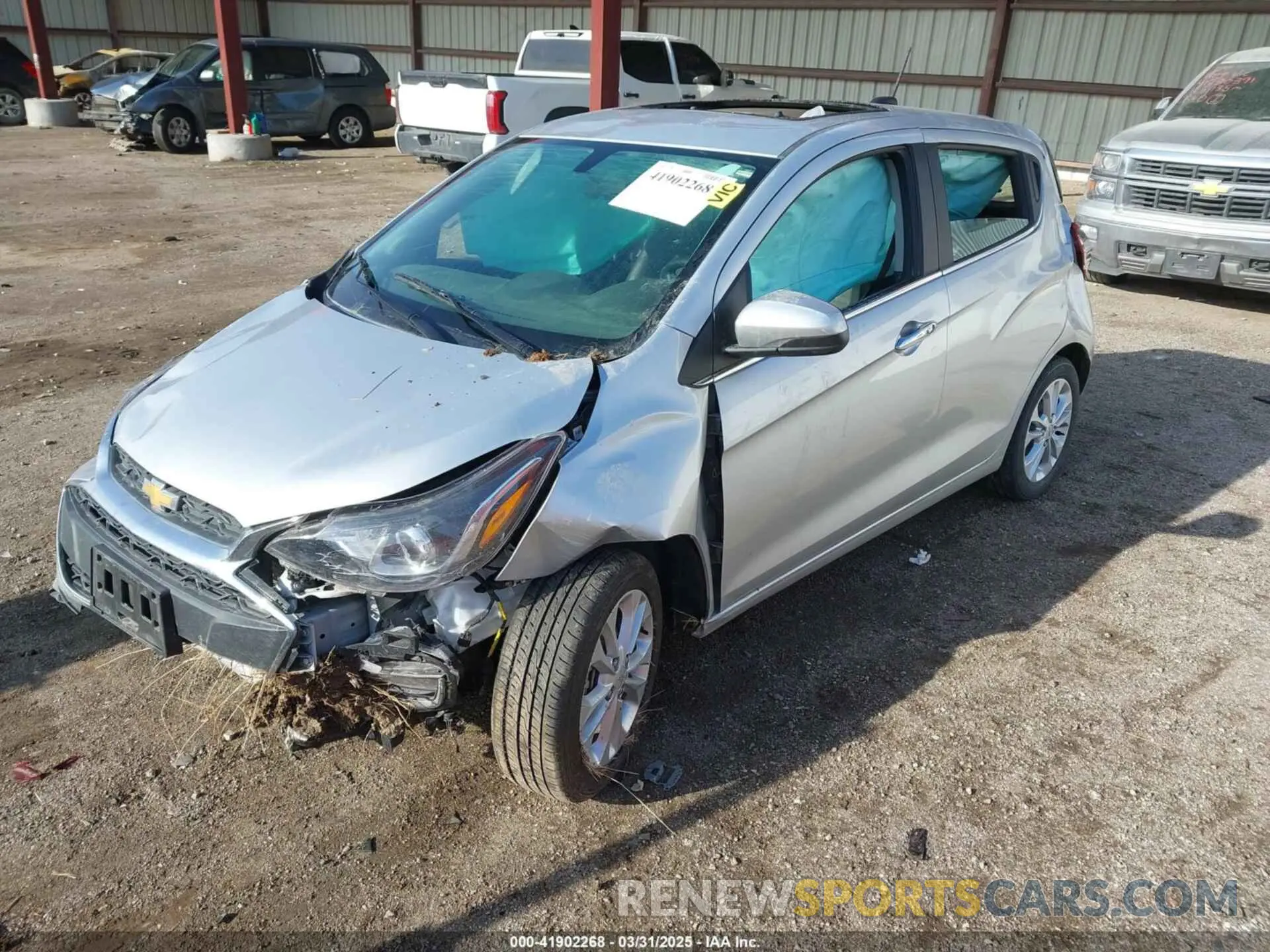 2 fotografías del automóvil dañado KL8CF6SA1NC014721 CHEVROLET SPARK 2022