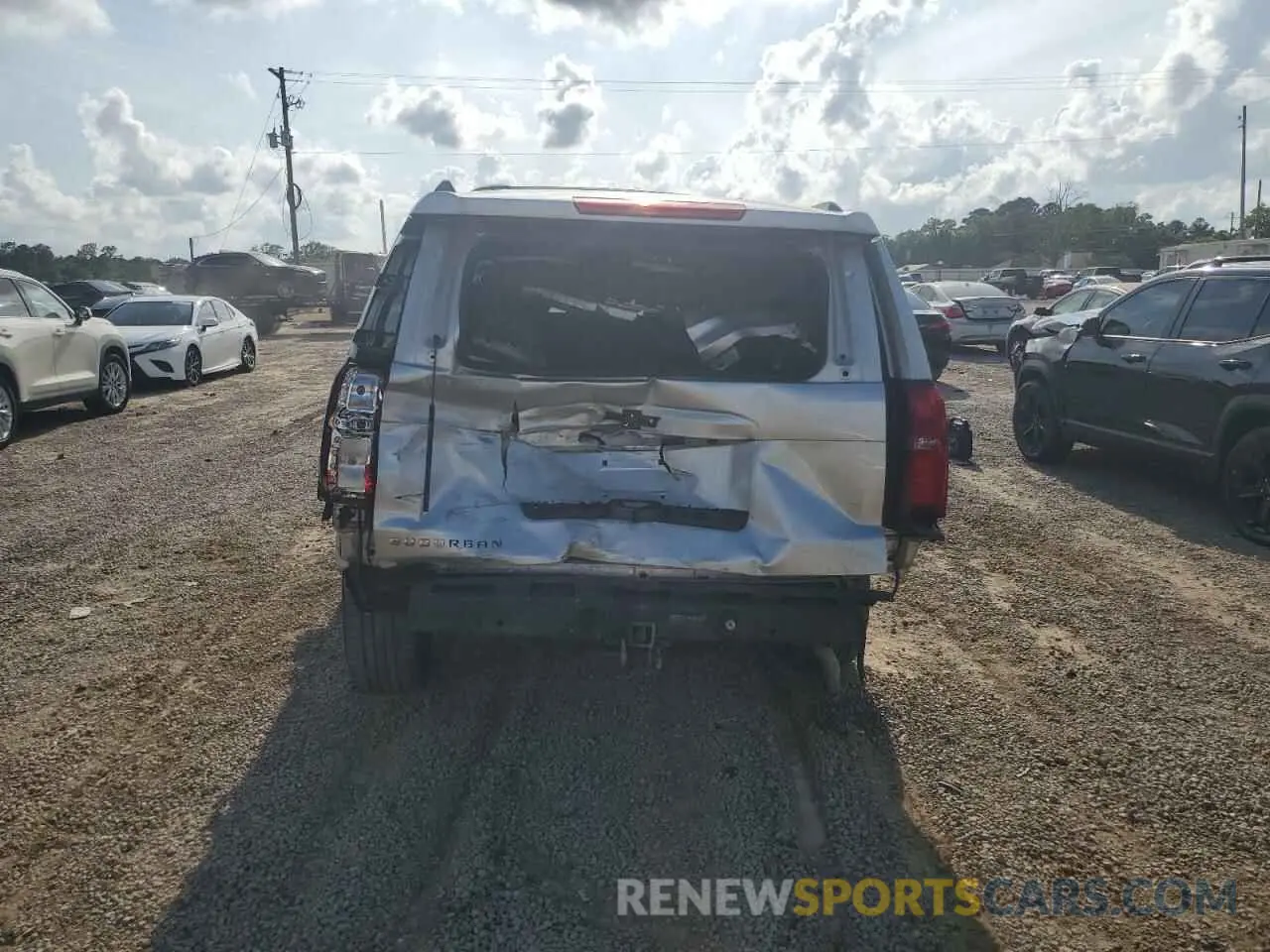 6 fotografías del automóvil dañado 1GNSKHKC9KR309268 CHEVROLET SUBURBAN 2019