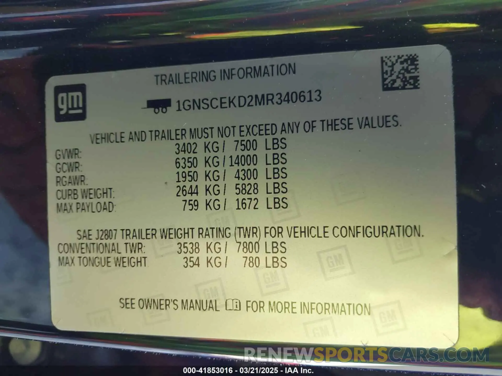 9 fotografías del automóvil dañado 1GNSCEKD2MR340613 CHEVROLET SUBURBAN 2021