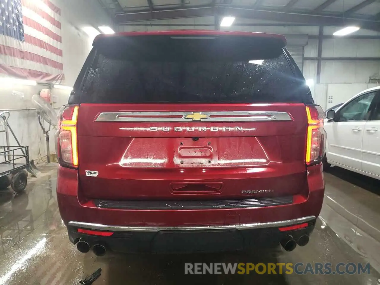 6 fotografías del automóvil dañado 1GNSKFKD2MR288263 CHEVROLET SUBURBAN 2021