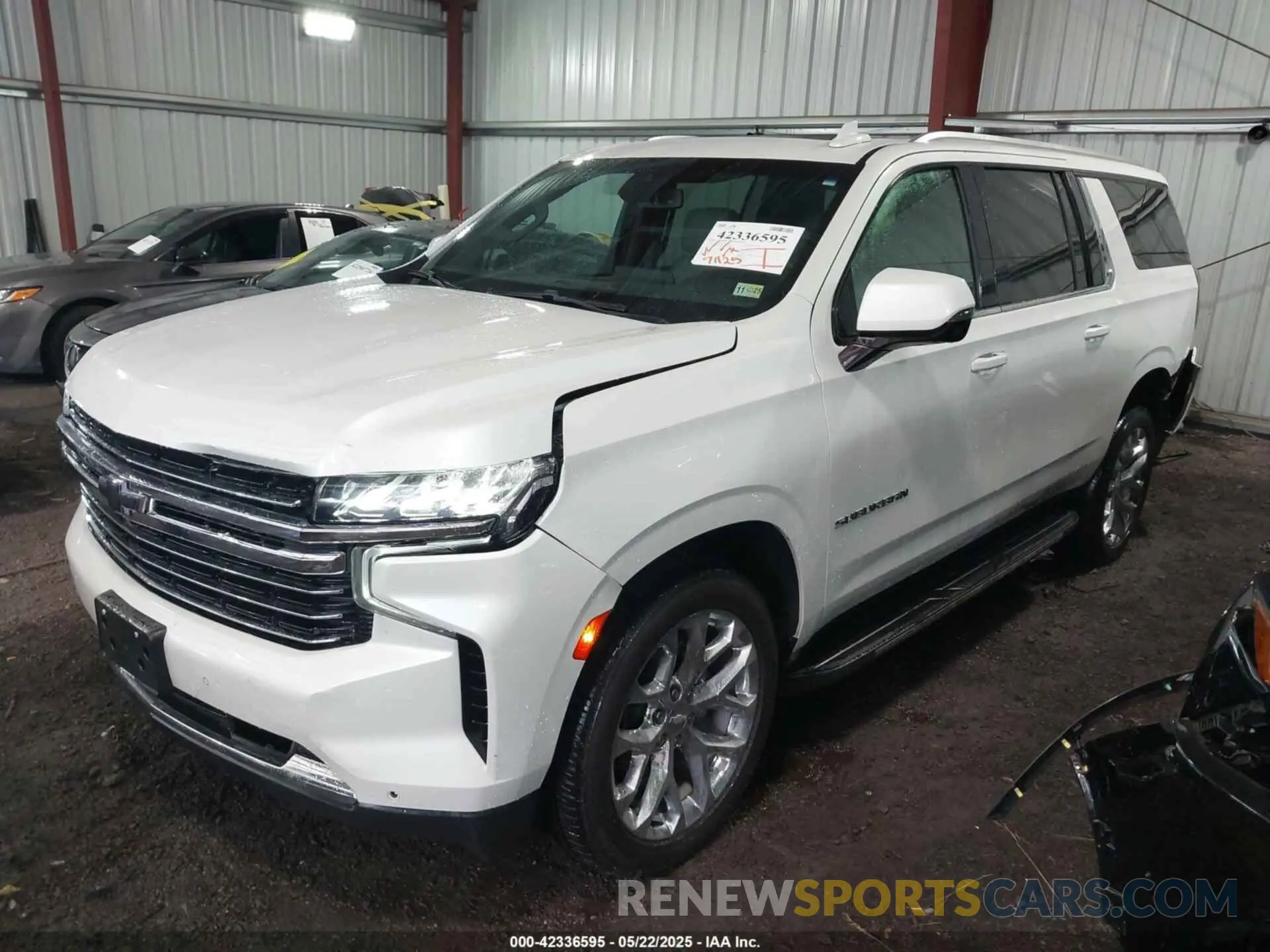 2 fotografías del automóvil dañado 1GNSKCKD7NR235784 CHEVROLET SUBURBAN 2022