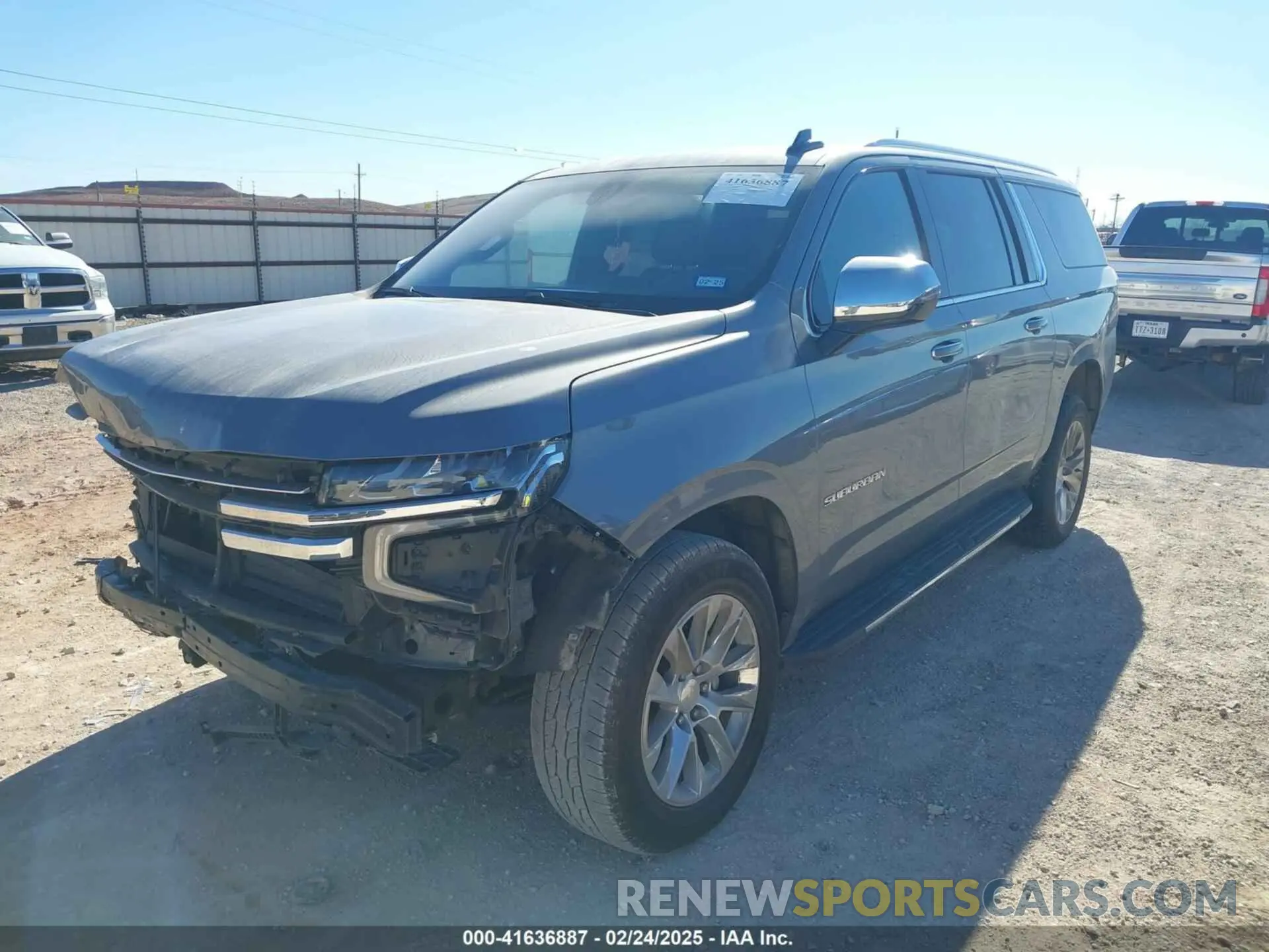 2 fotografías del automóvil dañado 1GNSKFKD0NR185277 CHEVROLET SUBURBAN 2022
