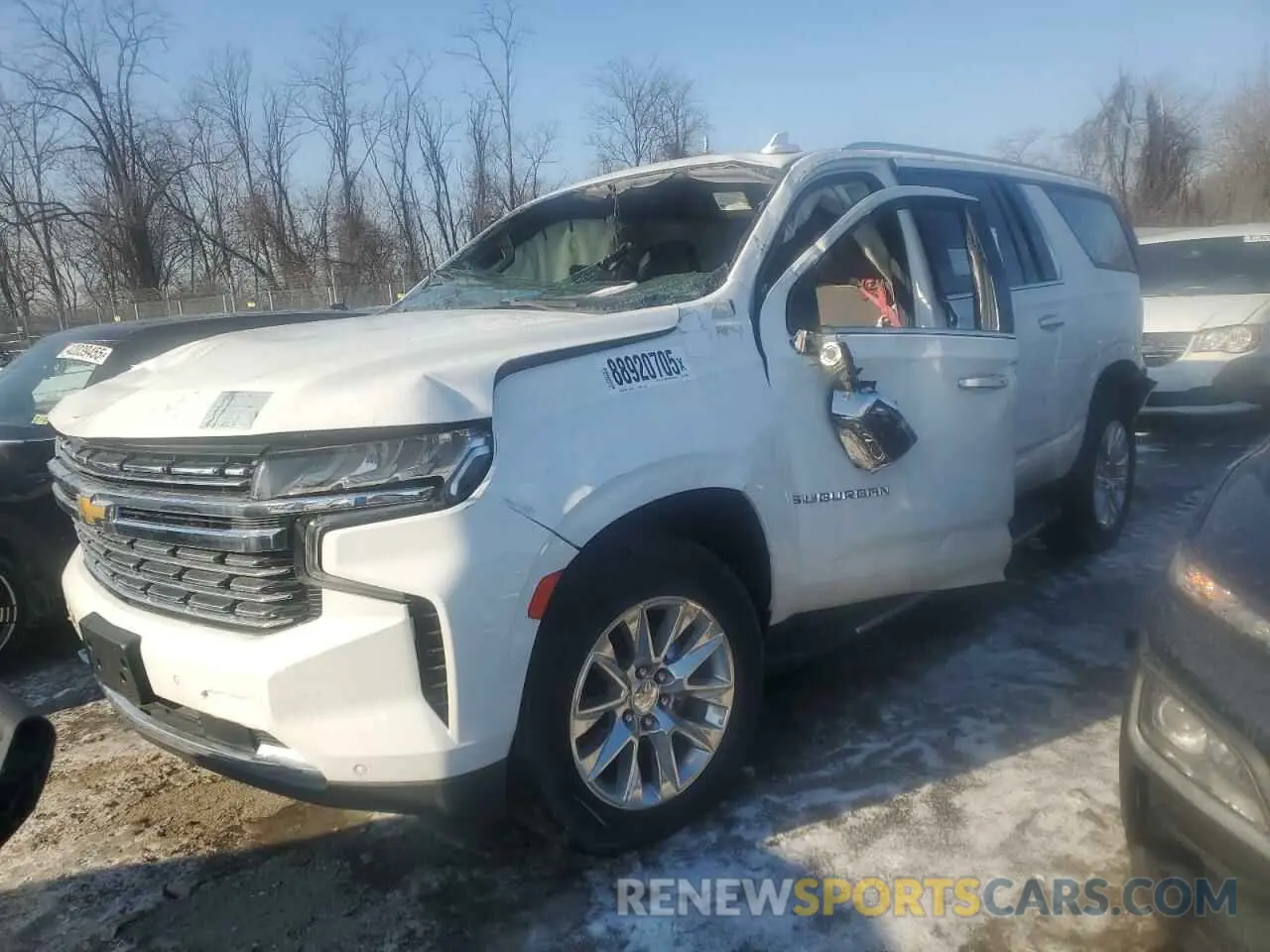 1 fotografías del automóvil dañado 1GNSKFKD5NR190281 CHEVROLET SUBURBAN 2022
