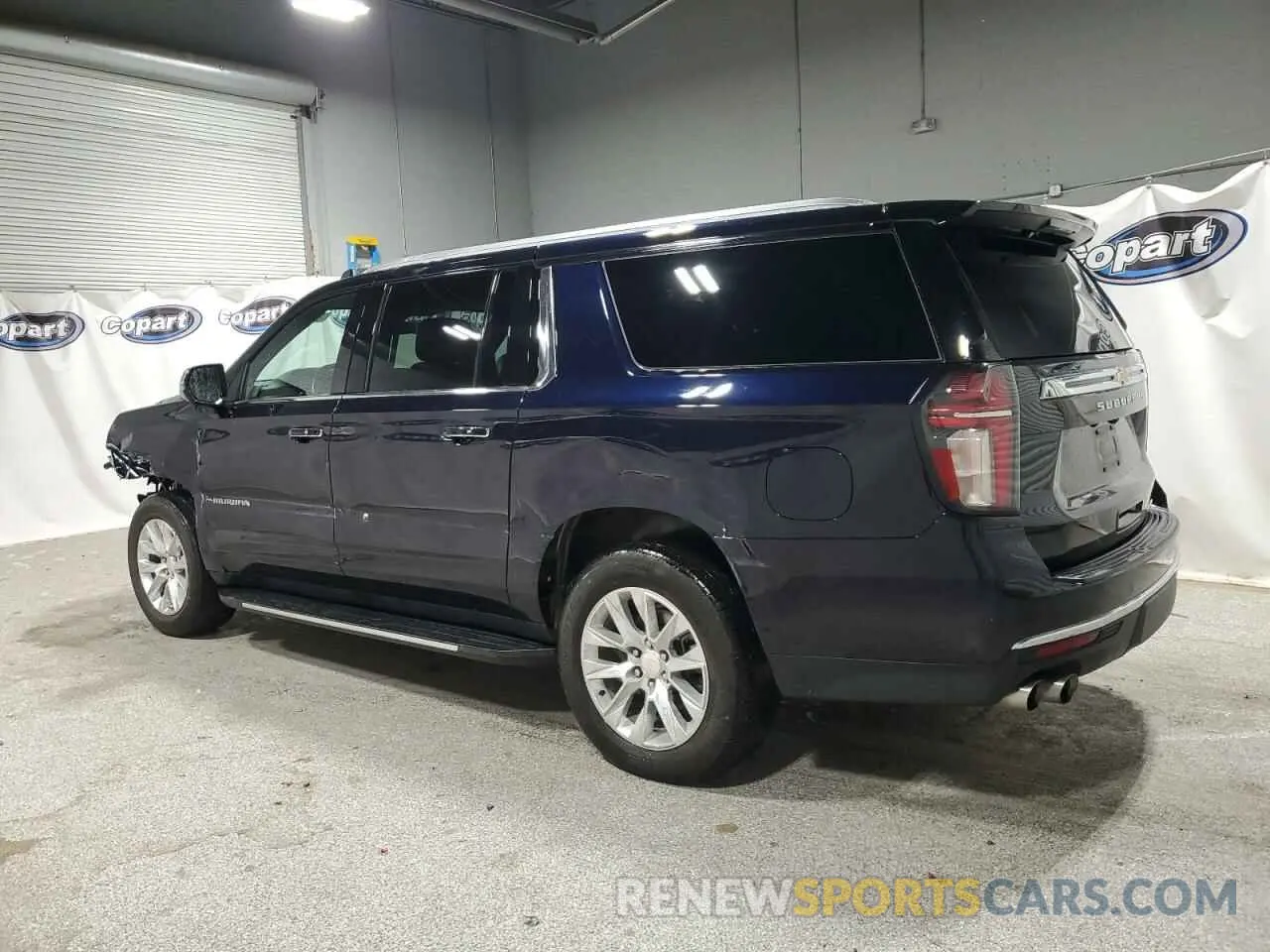 2 fotografías del automóvil dañado 1GNSCFKD4PR527765 CHEVROLET SUBURBAN 2023