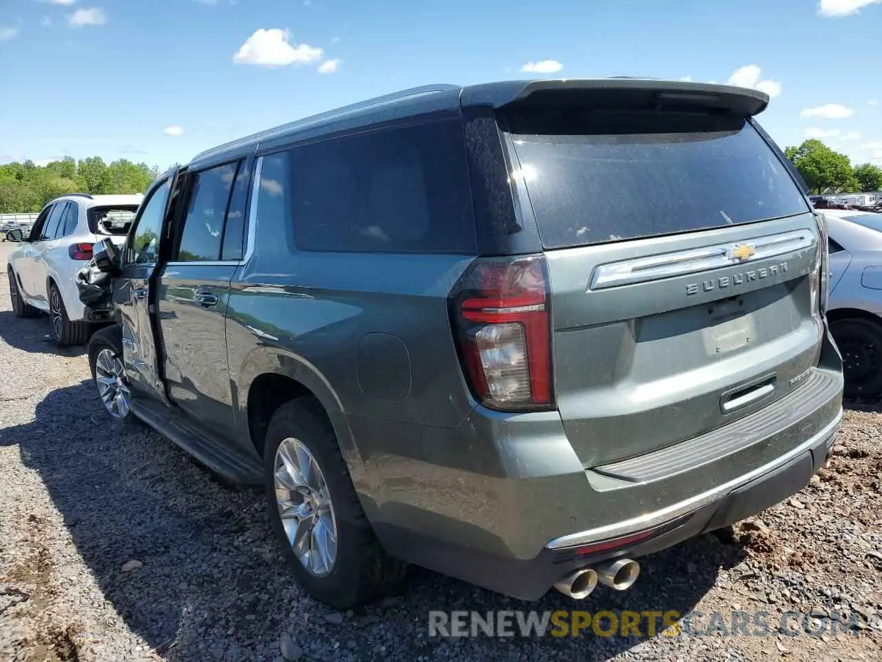 2 fotografías del automóvil dañado 1GNSKFKD0PR278738 CHEVROLET SUBURBAN 2023