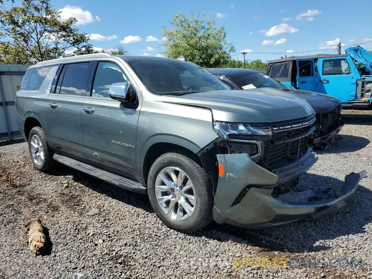 4 fotografías del automóvil dañado 1GNSKFKD0PR278738 CHEVROLET SUBURBAN 2023